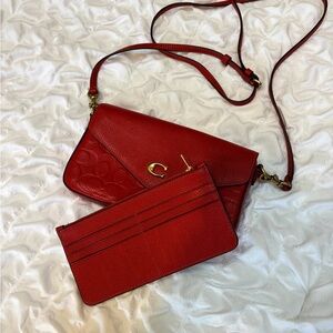 Coach Red Crossbody Bag Set